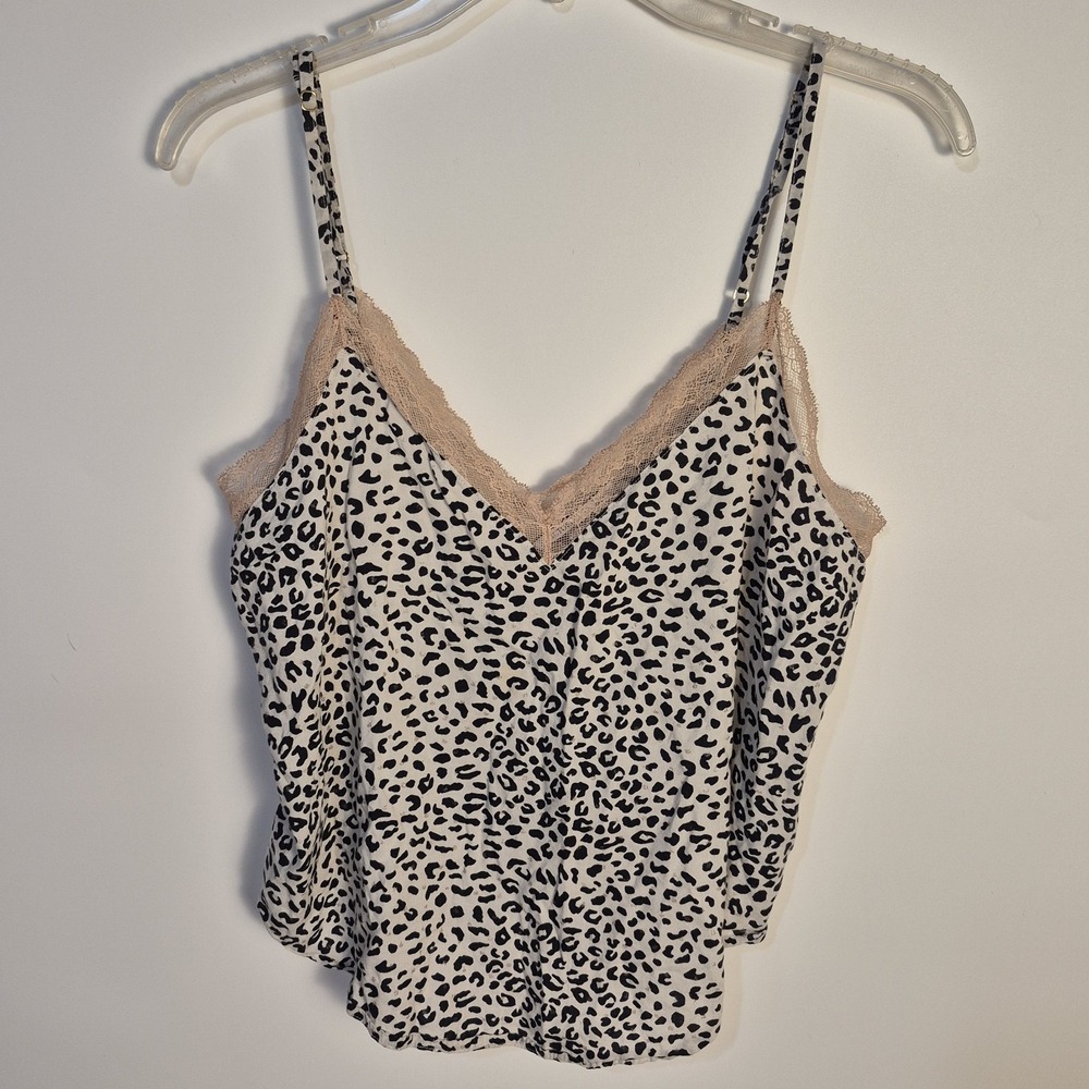 Victoria's Secret M Y2K Style Leopard Lace Cami Rare Discontinued Animal Print